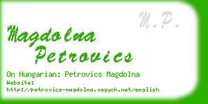 magdolna petrovics business card
